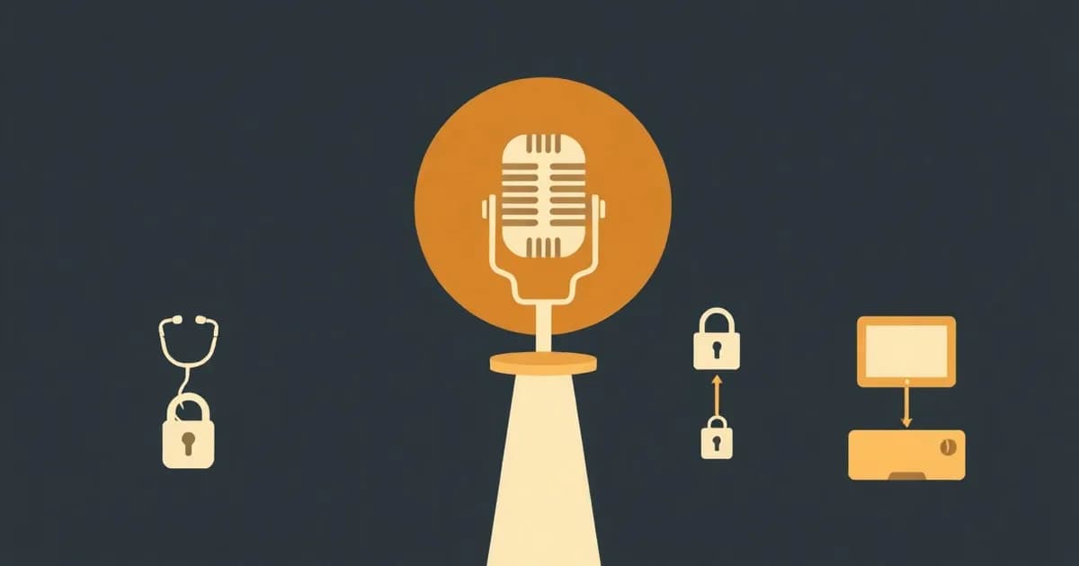 Illustration of a microphone at a forked path, representing Dragon NaturallySpeaking alternatives.