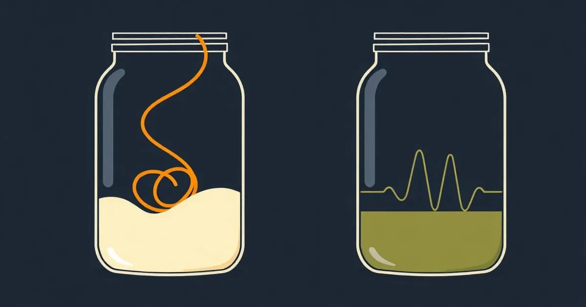 Illustration of an overflowing jar beside a partly filled jar of sound waves, comparing Otter and Fathom free tiers.