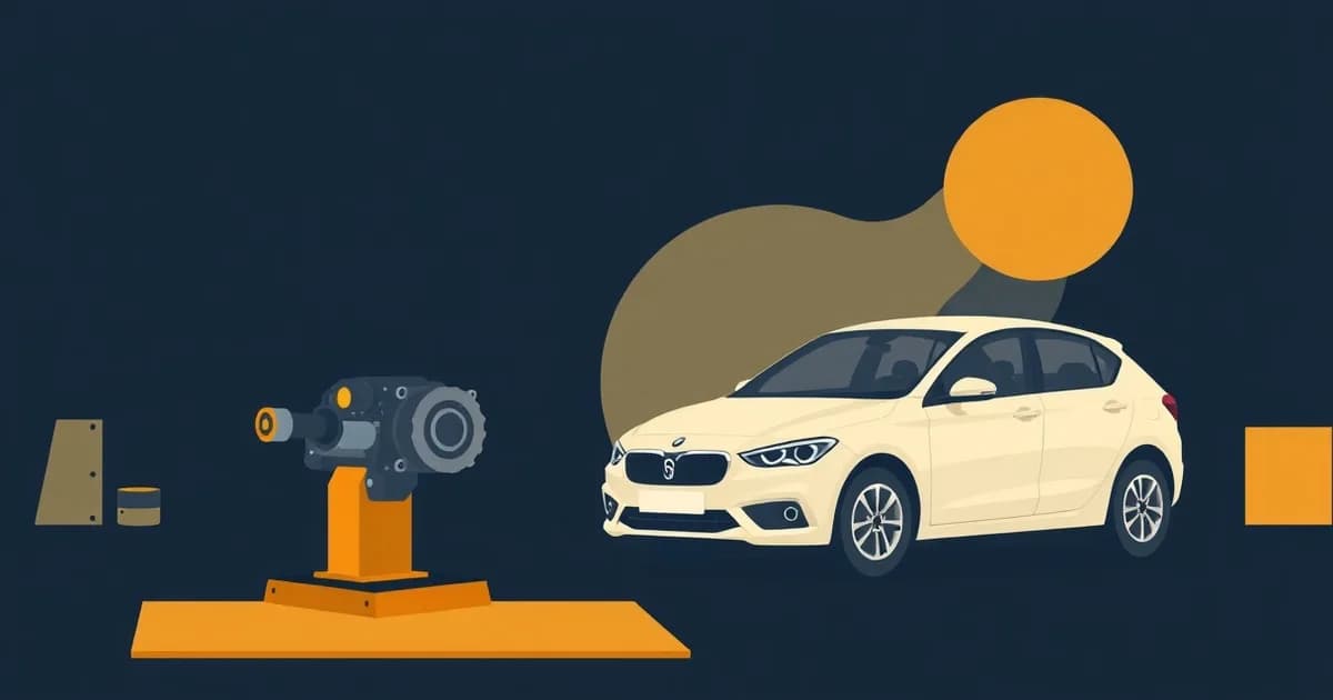 Illustration of a bare engine beside a finished car, comparing the Whisper model and the Otter app.