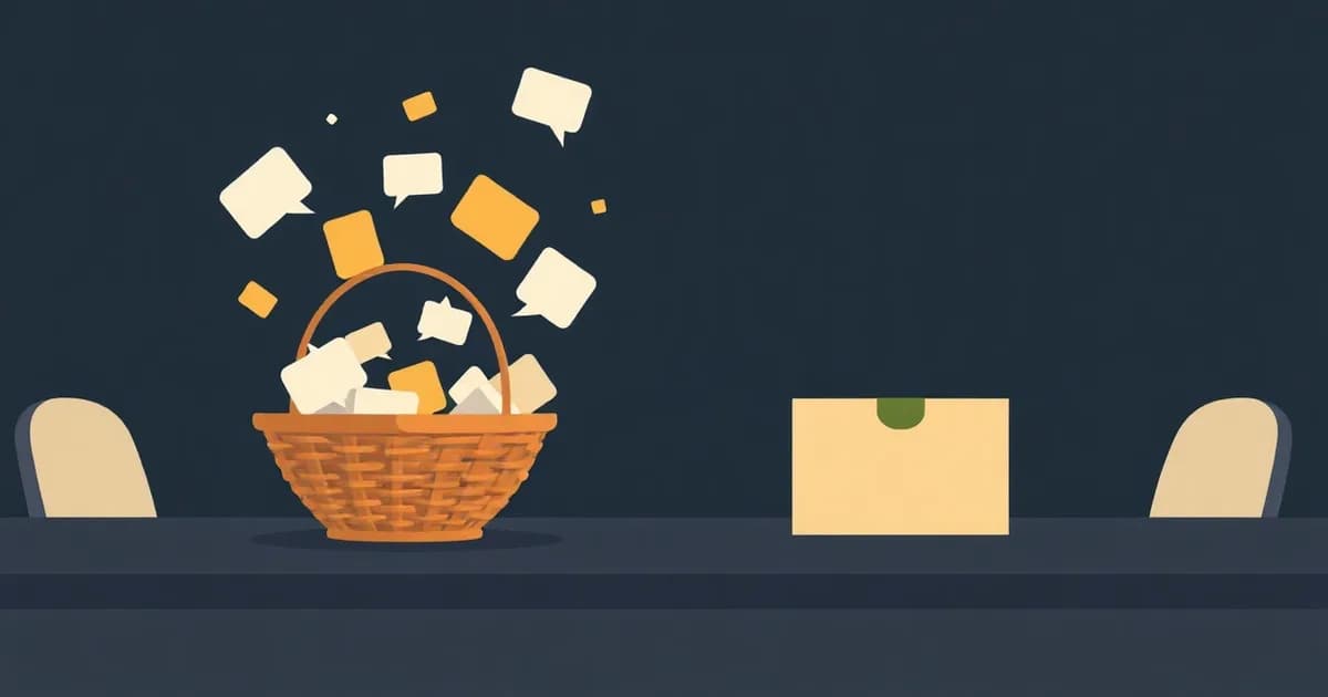 Illustration of two contrasting storage containers on a table, representing Fathom vs Fireflies meeting recorders.